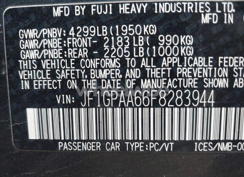 Photo 9 of 2015 Subaru Impreza 2.0I (VIN JF1GPAA66F8283944)