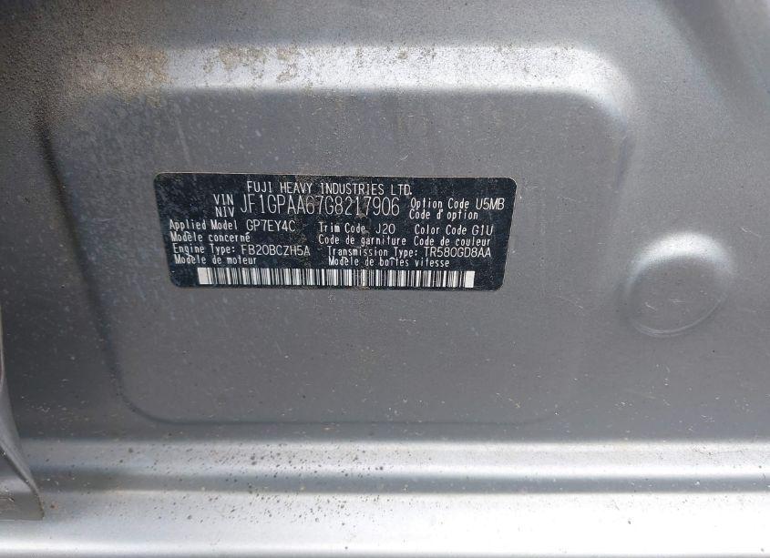 Photo 9 of 2016 Subaru Impreza 2.0I (VIN JF1GPAA67G8217906)