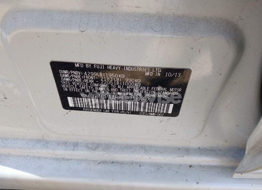 Photo 9 of 2014 Subaru Impreza 2.0I (VIN JF1GPAA68E9218652)