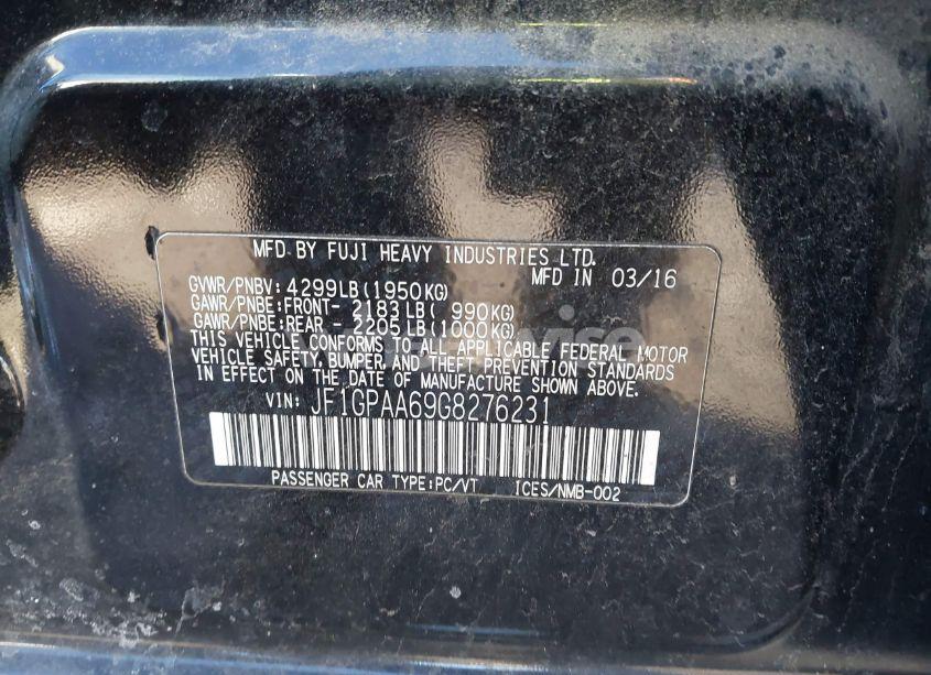 Photo 9 of 2016 Subaru Impreza 2.0I (VIN JF1GPAA69G8276231)