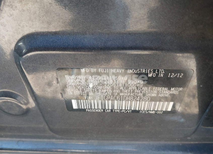 Photo 9 of 2013 Subaru Impreza 2.0I PREMIUM (VIN JF1GPAC61DH824280)