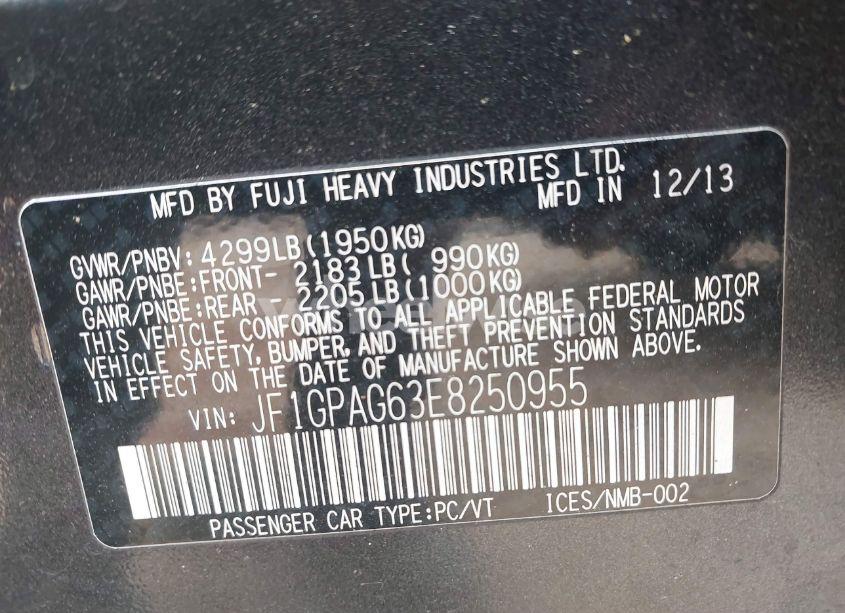 Photo 9 of 2014 Subaru Impreza 2.0I LIMITED (VIN JF1GPAG63E8250955)