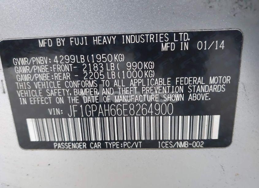 Photo 9 of 2014 Subaru Impreza 2.0I LIMITED (VIN JF1GPAH66E8264900)