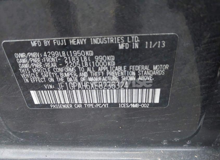 Photo 9 of 2014 Subaru Impreza 2.0I LIMITED (VIN JF1GPAH6XE8236324)