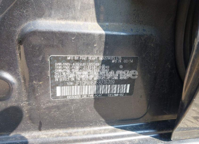 Photo 9 of 2014 Subaru Impreza 2.0I LIMITED (VIN JF1GPAH6XE8276709)