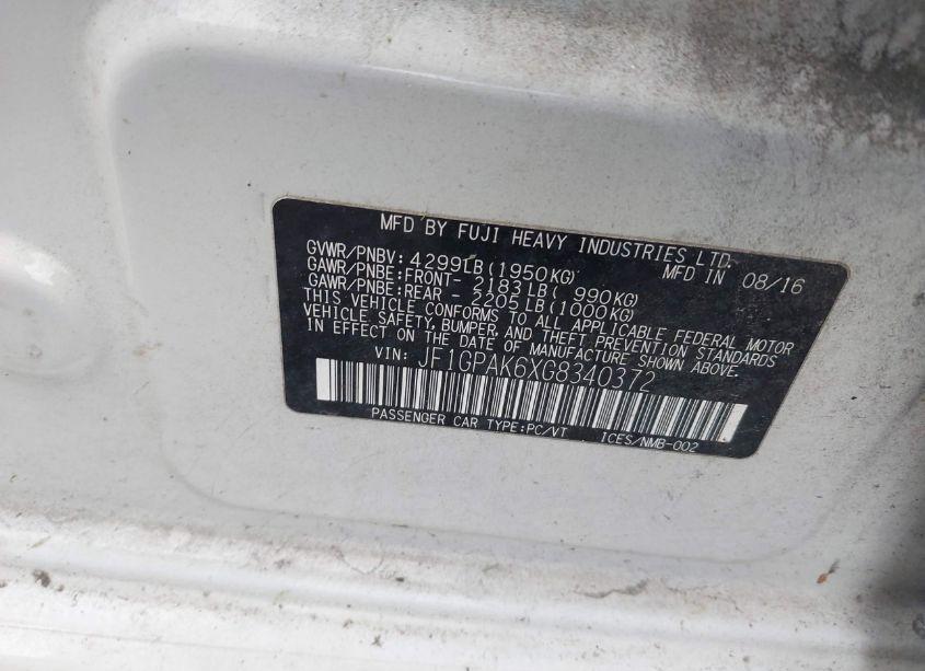 Photo 9 of 2016 Subaru Impreza 2.0I LIMITED (VIN JF1GPAK6XG8340372)