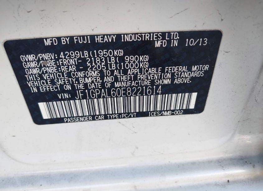 Photo 9 of 2014 Subaru Impreza 2.0I SPORT PREMIUM (VIN JF1GPAL60E8221614)