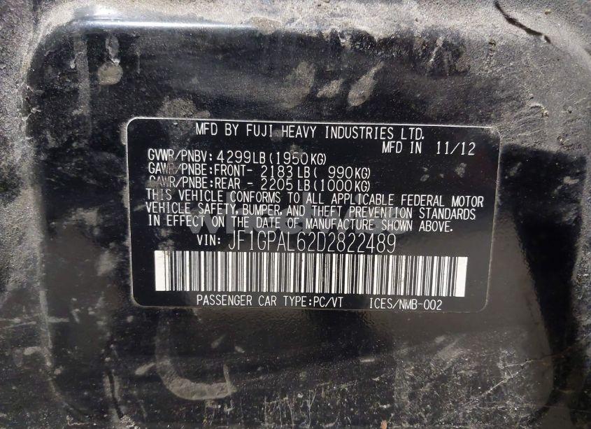 Photo 9 of 2013 Subaru Impreza 2.0I SPORT PREMIUM (VIN JF1GPAL62D2822489)