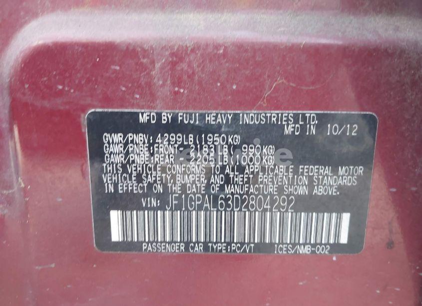 Photo 9 of 2013 Subaru Impreza 2.0I SPORT PREMIUM (VIN JF1GPAL63D2804292)