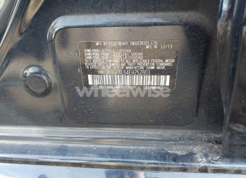 Photo 9 of 2014 Subaru Impreza 2.0I SPORT PREMIUM (VIN JF1GPAL64EH252803)