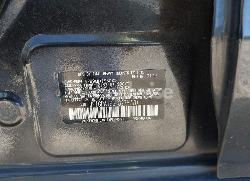 Photo 9 of 2015 Subaru Impreza 2.0I SPORT PREMIUM (VIN JF1GPAT65F8235770)