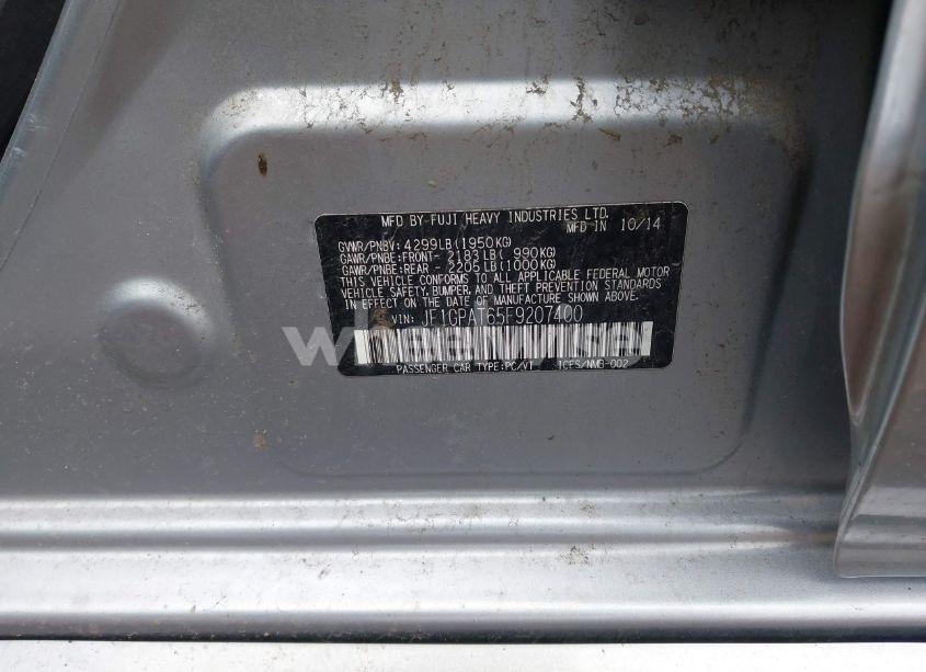 Photo 9 of 2015 Subaru Impreza 2.0I SPORT PREMIUM (VIN JF1GPAT65F9207400)