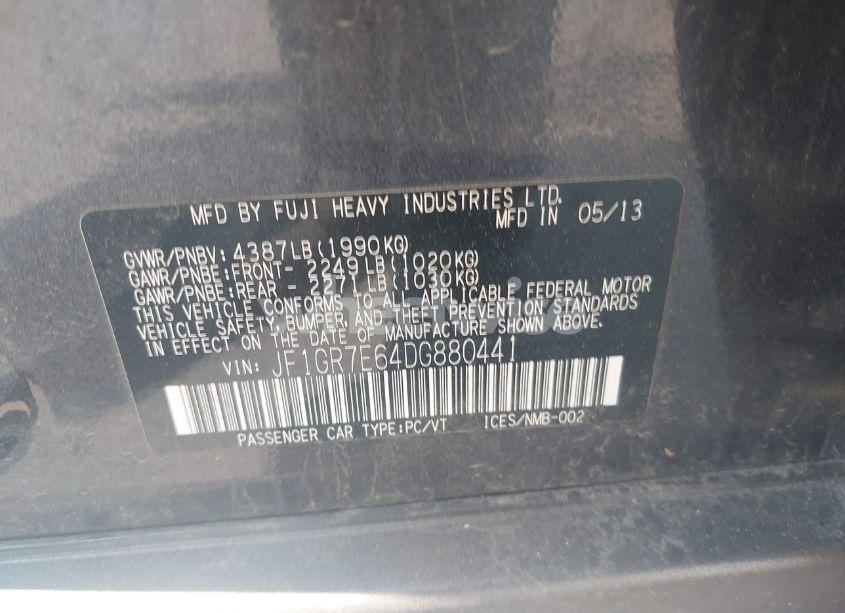 Photo 9 of 2013 Subaru Impreza WRX LIMITED (VIN JF1GR7E64DG880441)