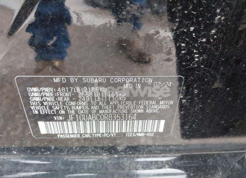 Photo 9 of 2024 Subaru Impreza BASE 5-DOOR (VIN JF1GUABC0R8353164)