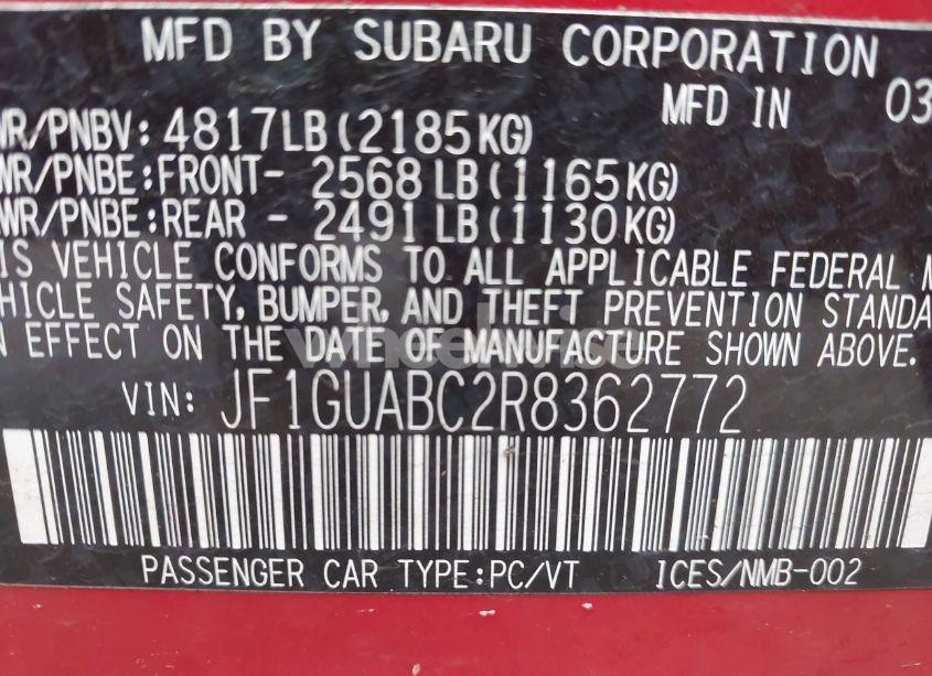 Photo 9 of 2024 Subaru Impreza BASE 5-DOOR (VIN JF1GUABC2R8362772)