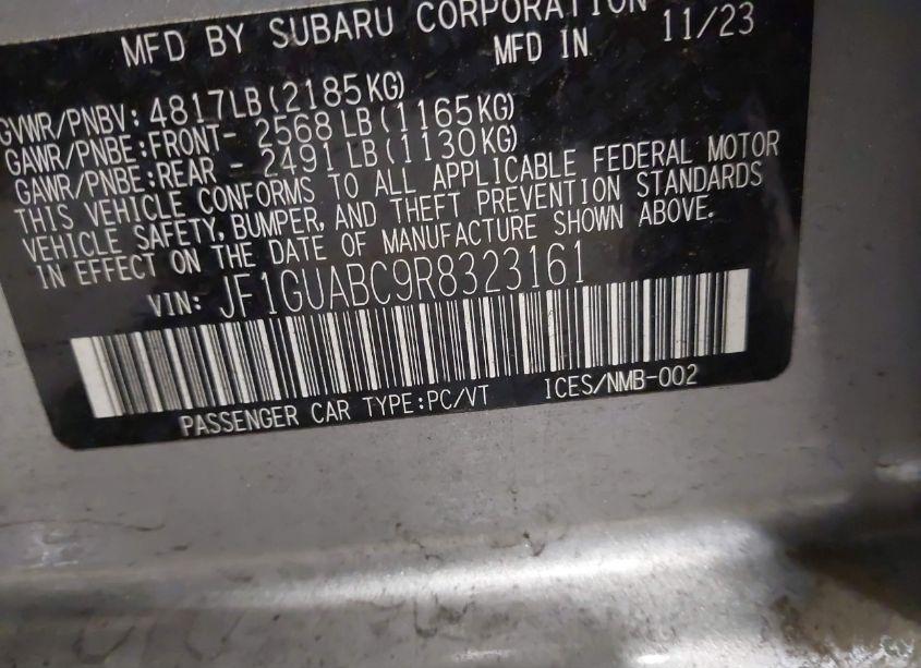 Photo 9 of 2024 Subaru Impreza BASE 5-DOOR (VIN JF1GUABC9R8323161)