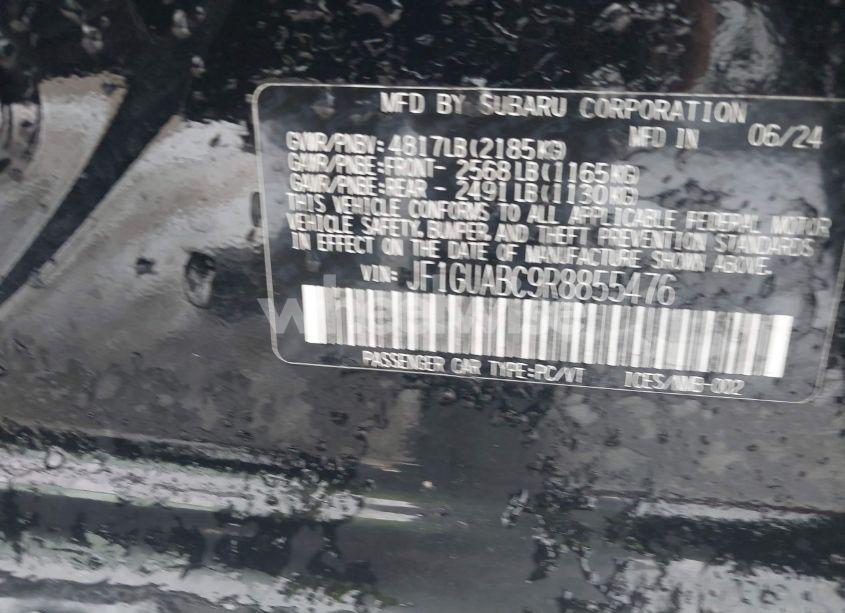 Photo 9 of 2024 Subaru Impreza BASE 5-DOOR (VIN JF1GUABC9R8855476)