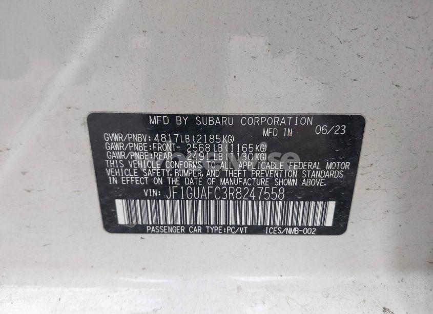 Photo 9 of 2024 Subaru Impreza SPORT 5-DOOR (VIN JF1GUAFC3R8247558)