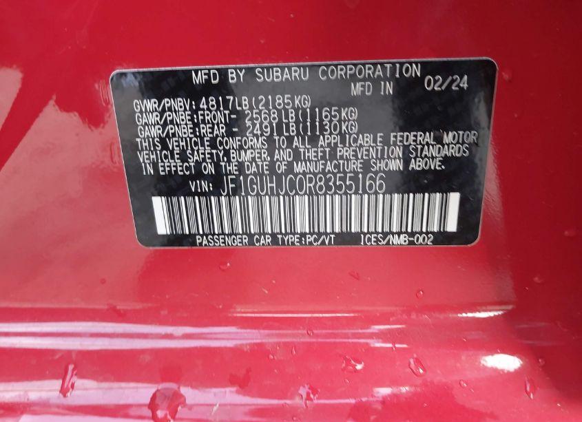 Photo 9 of 2024 Subaru Impreza RS 5-DOOR (VIN JF1GUHJC0R8355166)