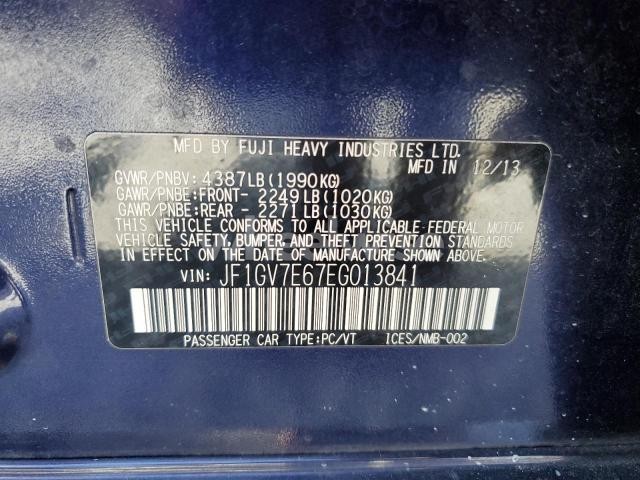 Photo 6 of 2014 SUBARU IMPREZA WRX N/A (VIN JF1GV7E67EG013841)