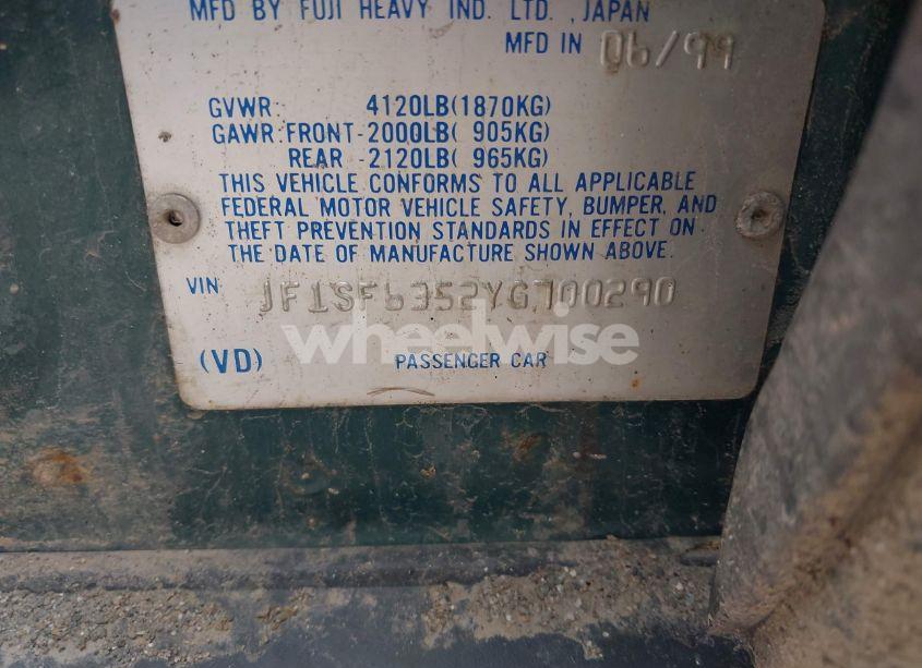 Photo 9 of 2000 Subaru Forester L (VIN JF1SF6352YG700290)