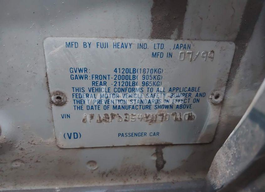 Photo 9 of 2000 Subaru Forester L (VIN JF1SF6354YH707106)