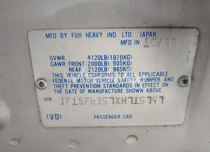 Photo 9 of 1999 Subaru Forester L (VIN JF1SF6357XH715747)