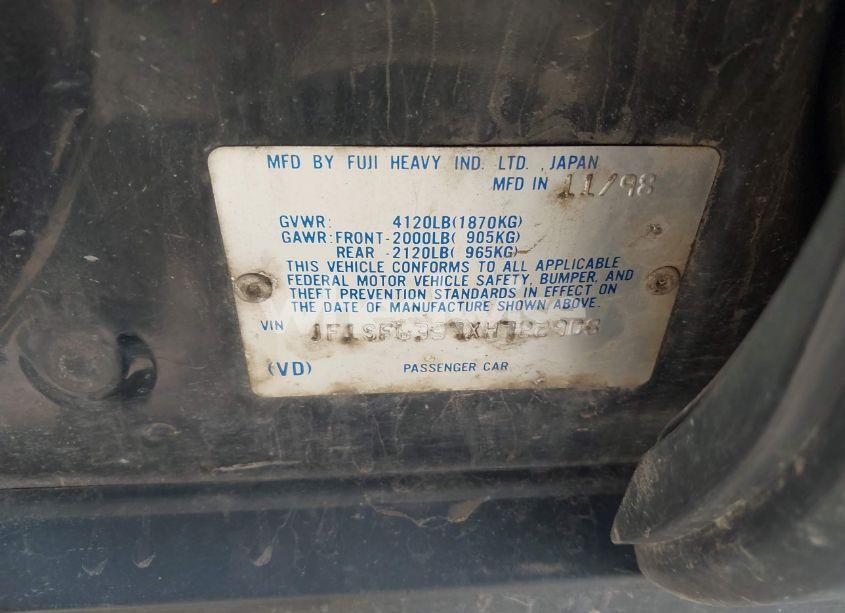 Photo 9 of 1999 Subaru Forester L (VIN JF1SF6357XH722908)