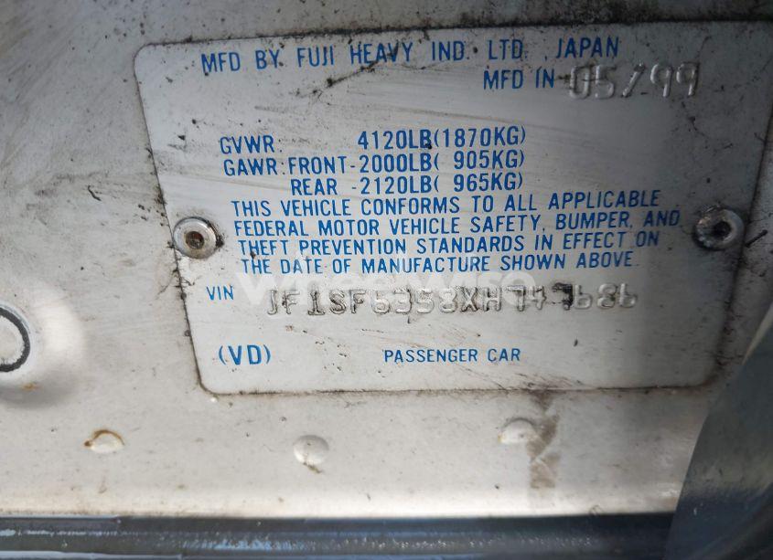 Photo 9 of 1999 Subaru Forester L (VIN JF1SF6358XH747686)