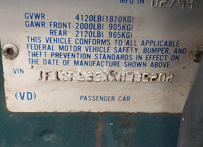 Photo 9 of 1999 Subaru Forester L (VIN JF1SF635XXH735202)