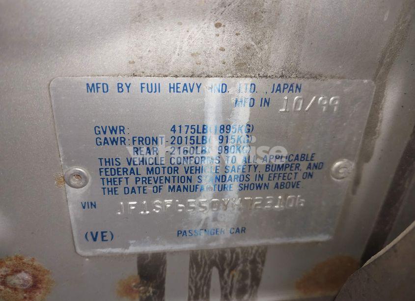 Photo 9 of 2000 Subaru Forester S (VIN JF1SF6550YH723106)