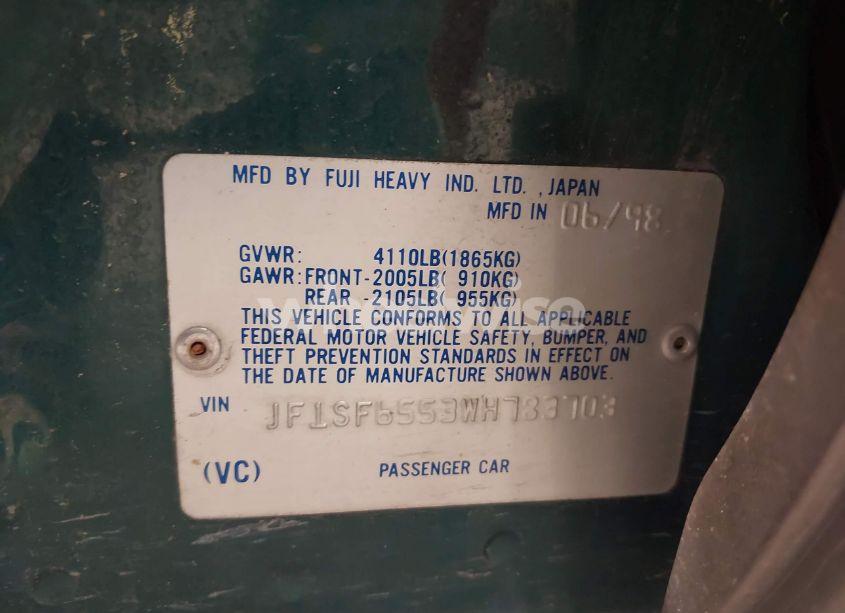 Photo 9 of 1998 Subaru Forester S (VIN JF1SF6553WH783703)