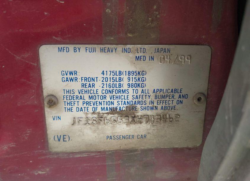 Photo 9 of 1999 Subaru Forester S (VIN JF1SF6553XH743462)