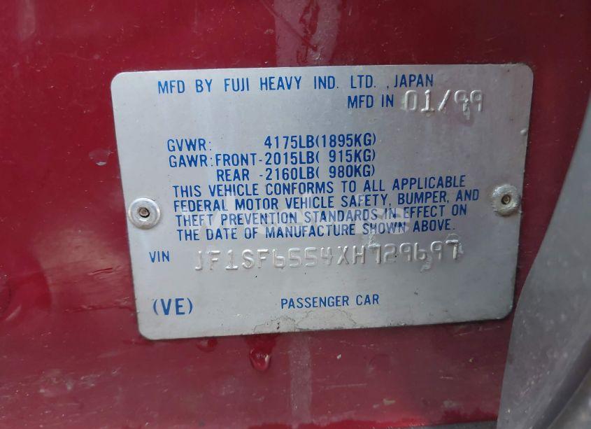 Photo 9 of 1999 Subaru Forester S (VIN JF1SF6554XH729697)