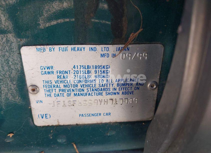 Photo 9 of 2000 Subaru Forester S (VIN JF1SF6559YH717739)