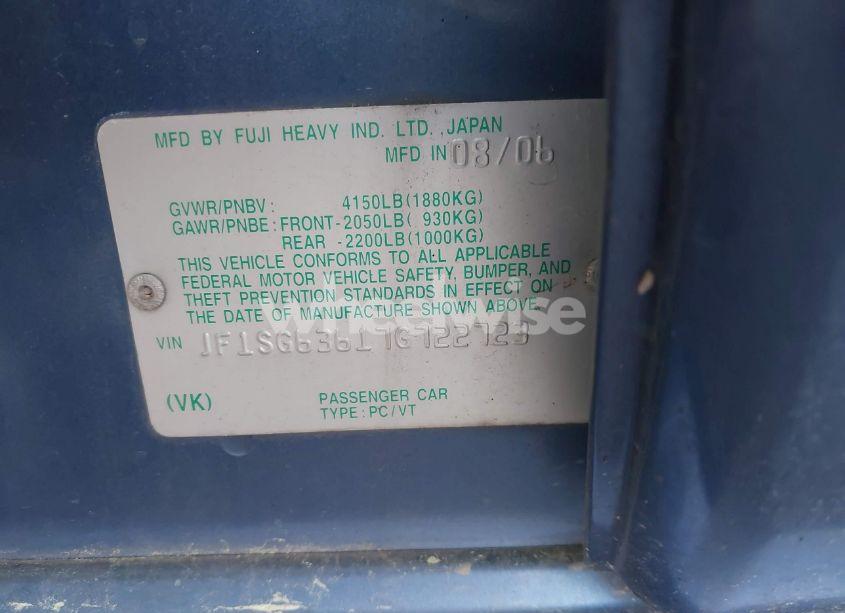 Photo 9 of 2007 Subaru Forester 2.5X (VIN JF1SG63617G722723)