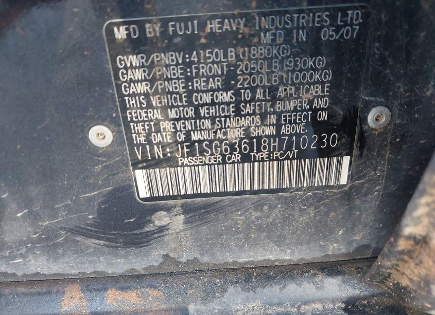 Photo 9 of 2008 Subaru Forester 2.5X (VIN JF1SG63618H710230)