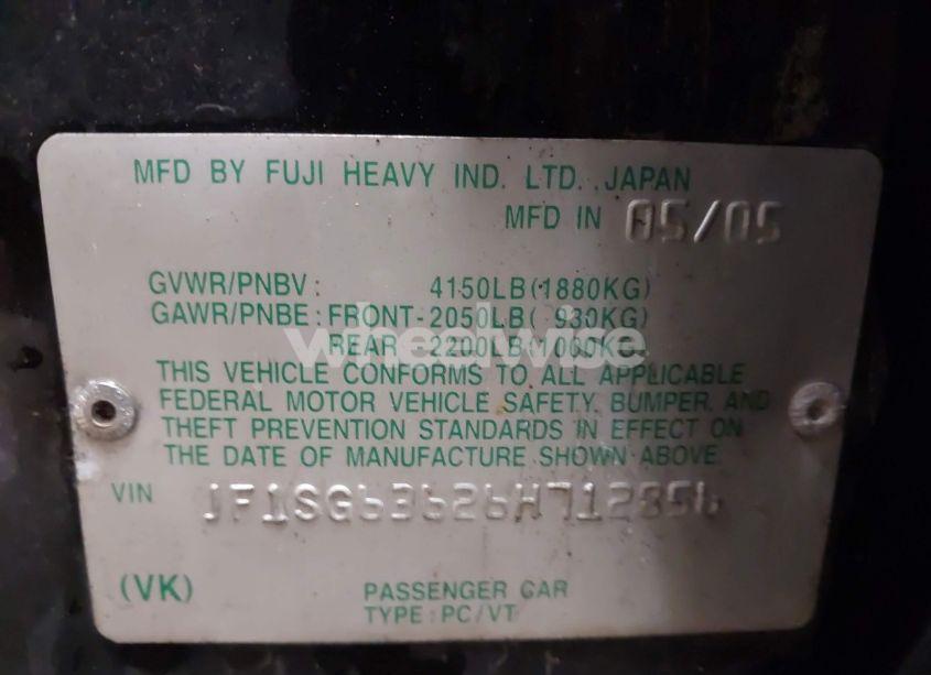 Photo 9 of 2006 Subaru Forester 2.5X (VIN JF1SG63626H712856)