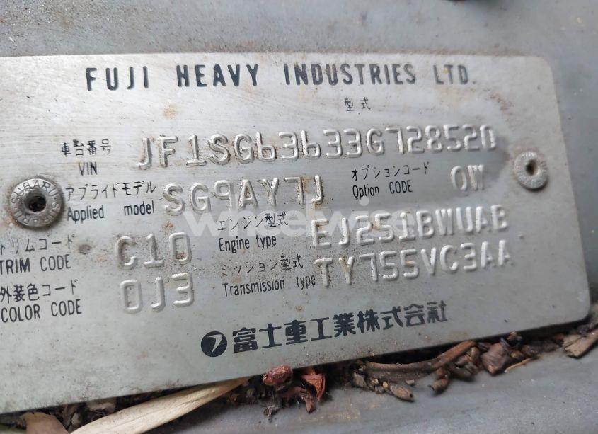 Photo 9 of 2003 Subaru Forester X (VIN JF1SG63633G728520)