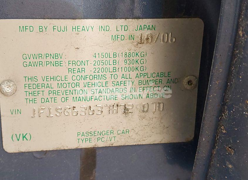 Photo 9 of 2007 Subaru Forester 2.5X (VIN JF1SG63637H729070)