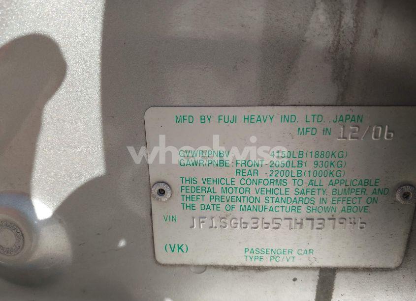 Photo 9 of 2007 Subaru Forester 2.5X (VIN JF1SG63657H737946)