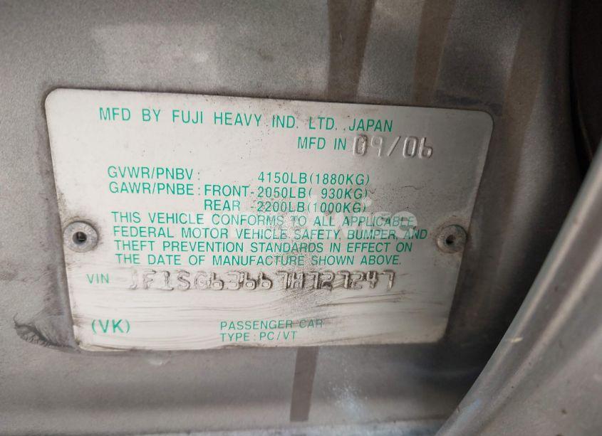 Photo 9 of 2007 Subaru Forester 2.5X (VIN JF1SG63667H727247)