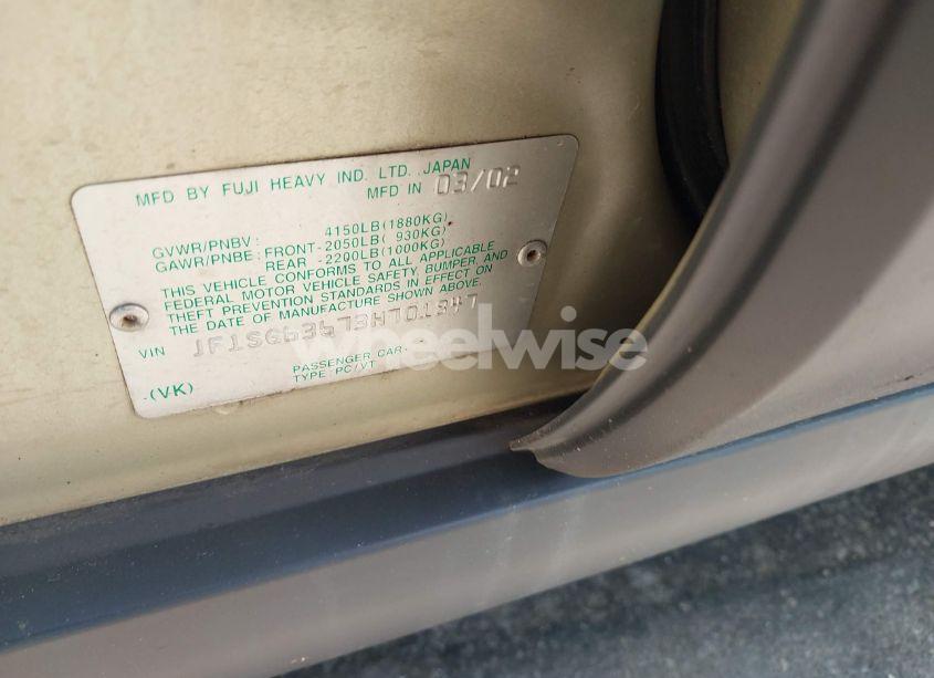 Photo 9 of 2003 Subaru Forester X (VIN JF1SG63673H701847)