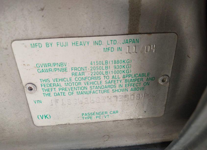 Photo 9 of 2005 Subaru Forester 2.5X (VIN JF1SG63685H738084)