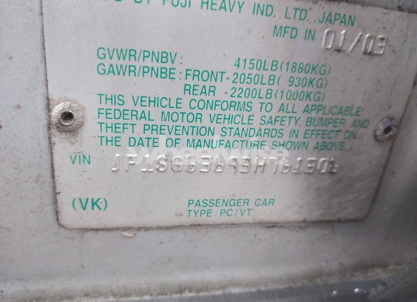 Photo 9 of 2003 Subaru Forester X (VIN JF1SG63693H761306)