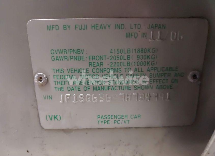 Photo 9 of 2007 Subaru Forester 2.5X (VIN JF1SG63697H734791)