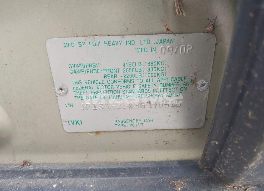 Photo 9 of 2003 Subaru Forester X (VIN JF1SG636X3G740535)