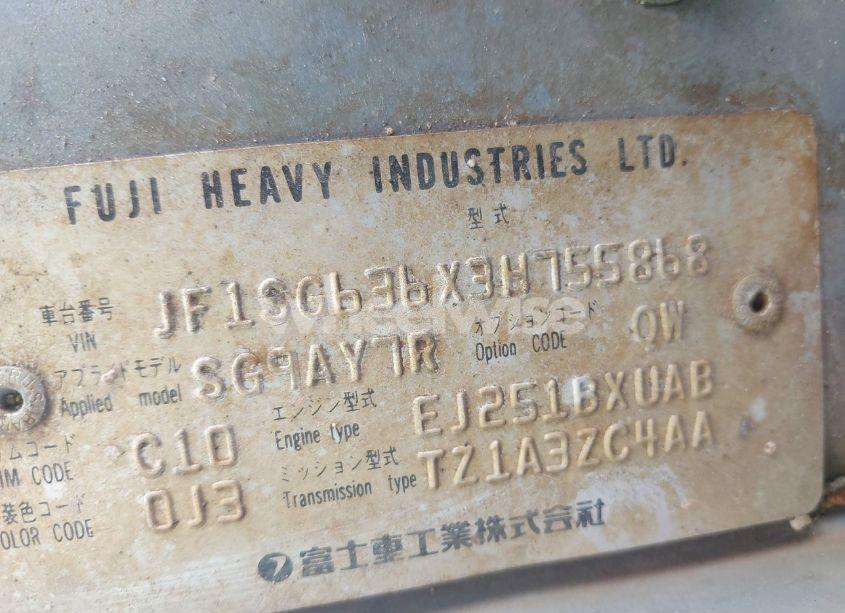 Photo 9 of 2003 Subaru Forester X (VIN JF1SG636X3H755868)