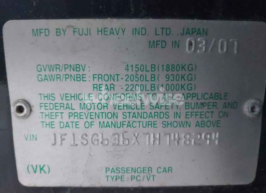 Photo 9 of 2007 Subaru Forester 2.5X (VIN JF1SG636X7H748294)