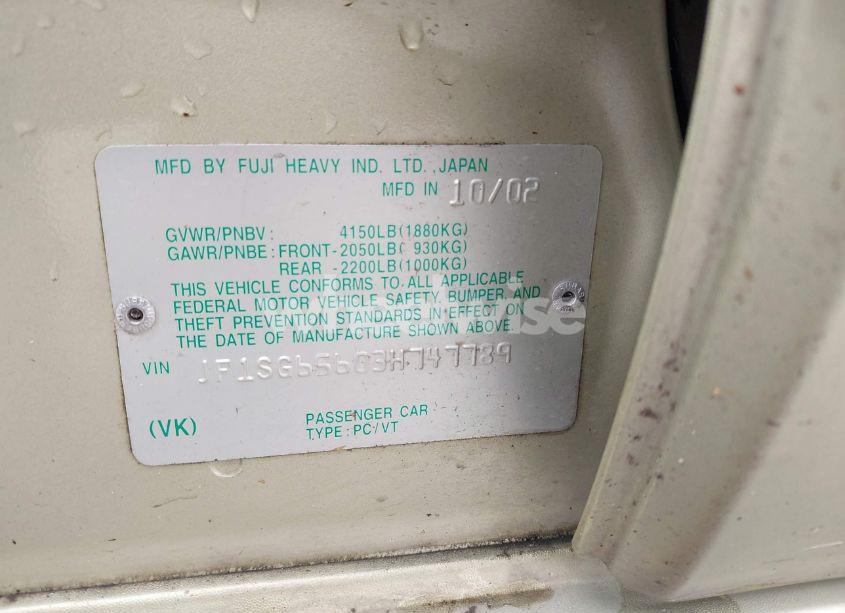 Photo 9 of 2003 Subaru Forester XS (VIN JF1SG65603H747789)